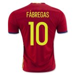Spain Home Soccer Jersey 2016 FABREGAS #10