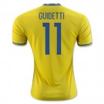 Sweden Home Soccer Jersey 2016 11 Guidetti