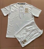 Children Leeds United Anniversary White Soccer Suits 2019/20 Shirt and Shorts