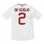 13-14 AC Milan #2 De Sciglio Away White Soccer Shirt