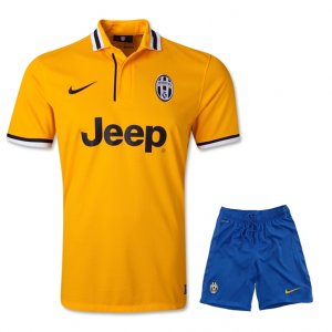 13-14 Juventus Away Yellow Jersey Kit(Shirt+Shorts)