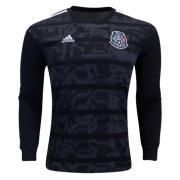 Mexico Gold Cup Home Black Long Sleeve Jerseys Shirt 2019