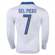 Italy Away Soccer Jersey 2016 7 Del Piero LS