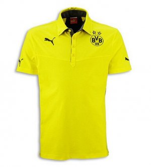 2014 DORTMUND YELLOW SHORT SLEEVE POLO T-SHIRT