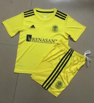 Children Nashville SC Home Soccer Suits 2020 Shirt and Shorts