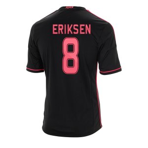 13-14 Ajax #8 Eriksen Away Black Soccer Jersey Shirt