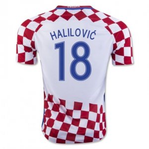 Croatia Home Soccer Jersey 2016 Halilovic 18