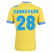 13-14 Napoli #28 Cannavaro Away Yellow Jersey Shirt