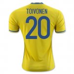 Sweden Home Soccer Jersey 2016 20 Toivonen