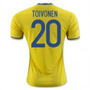 Sweden Home Soccer Jersey 2016 20 Toivonen