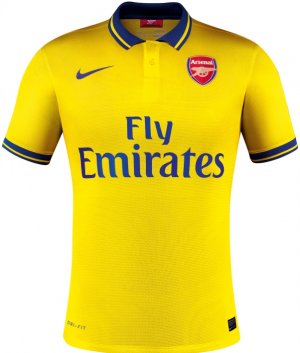 13-14 Arsenal Away Yellow Jersey Shirt