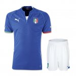 2013 Italy Home Blue Soccer Jersey Kit(Shirt+Shorts)