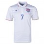 2014 USA #7 BEASLEY Home White Soccer Jersey Shirt