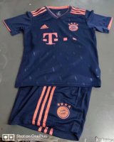 Children Bayern Munich Third Away Soccer Suits 2019/20 Shirt and Shorts