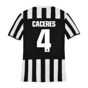 13-14 Juventus #4 Caceres Home Jersey Shirt