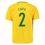Brazil Home Soccer Jersey 2016/17 Cafu 2