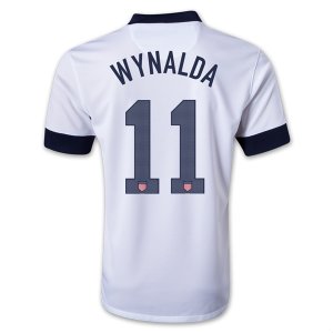 2013 USA #11 WYNALDA Home White Soccer Jersey Shirt