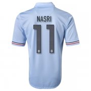 2013 France #11 NASRI Away Blue Soccer Jersey Shirt