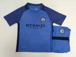 Kids Manchester City Home Soccer Kit 16/17 (Shirt+Shorts)