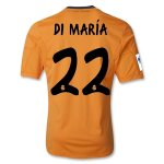 13-14 Real Madrid #22 DI MARIA Away Orange Soccer Jersey Shirt