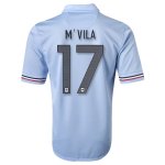 2013 France #17 M'Vila Away Blue Soccer Jersey Shirt