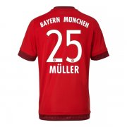 Bayern Munich Home Soccer Jersey 2015-16 MULLER #25