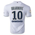 14/15 PSG #10 Ibrahimovic Away White Soccer Jersey Shirt