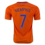 Netherlands Home Soccer Jersey 2016 MEMPHIS 7