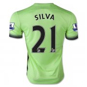 Manchester City Third Soccer Jersey 2015-16 SILVA #21