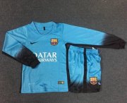 Kids Barcelona Third Long Sleeve Kit 2015-16(Shirt+Shorts)