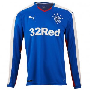 Rangers Glasgow Home Soccer Jersey 2015-16 LS