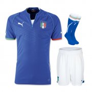 2013 Italy Home Blue Jersey Whole Kit(Shirt+Shorts+Socks)