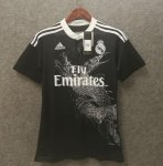 Retro Real Madrid Away Black Dragon Soccer Jerseys 2015/16