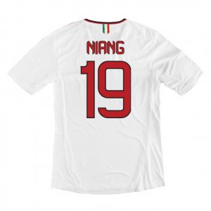 13-14 AC Milan #19 Niang Away White Soccer Shirt