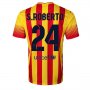 13-14 Barcelona #24 S.ROBERTO Away Soccer Jersey Shirt