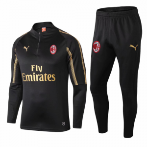 2018-19 AC Milan Black Training Tracksuit