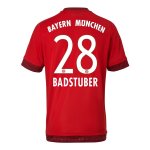 Bayern Munich Home Soccer Jersey 2015-16 BADTUBER #28