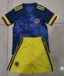 Children Colombia Away Soccer Suits 2020 Shirt and Shorts