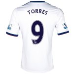 13-14 Chelsea #9 TORRES White Away Soccer Jersey Shirt