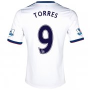 13-14 Chelsea #9 TORRES White Away Soccer Jersey Shirt