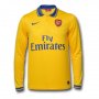 13-14 Arsenal Away Yellow Long Sleeve Kit(Shirt+Shorts)