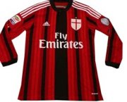 AC Milan 2014/15 Long Sleeve Home Soccer Jersey