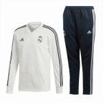 2018-19 Real Madrid Tracksuits White and Pants