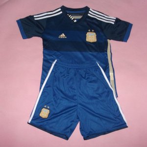 Kids 2014 World Cup Argentina Away Whole Kit(Shirt+Shorts)