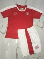 Kids Switzerland Home Soccer Kit 2016 Euro (Shirt+Shorts)
