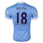 Manchester City Home Soccer Jersey 2015-16 DELPH #18