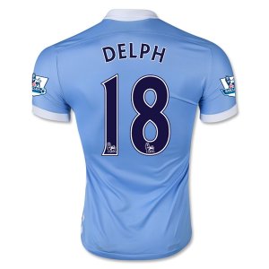 Manchester City Home Soccer Jersey 2015-16 DELPH #18