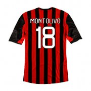 13-14 AC Milan Home #18 Montolivio Soccer Jersey Shirt