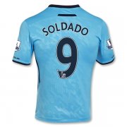 13-14 Tottenham Hotspur #9 SOLDADO Away Blue Jersey Shirt