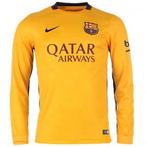 Barcelona Away Soccer Jersey 2015-16 LS